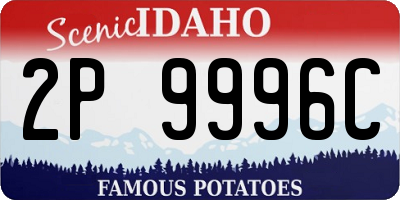 ID license plate 2P9996C