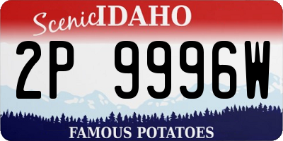 ID license plate 2P9996W