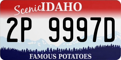 ID license plate 2P9997D