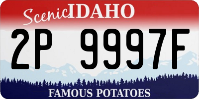 ID license plate 2P9997F