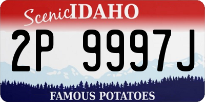 ID license plate 2P9997J