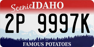 ID license plate 2P9997K
