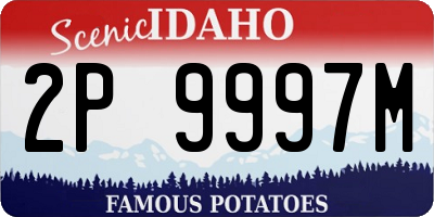 ID license plate 2P9997M