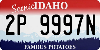 ID license plate 2P9997N