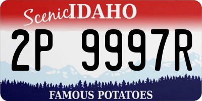 ID license plate 2P9997R