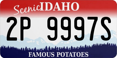 ID license plate 2P9997S