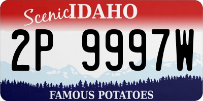 ID license plate 2P9997W