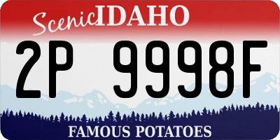 ID license plate 2P9998F