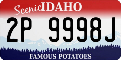 ID license plate 2P9998J
