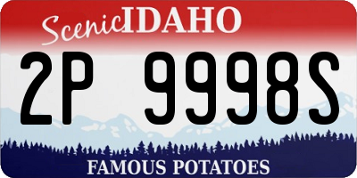 ID license plate 2P9998S