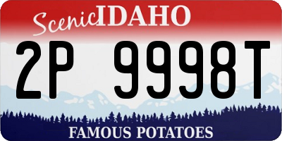 ID license plate 2P9998T
