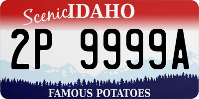 ID license plate 2P9999A