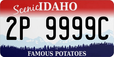 ID license plate 2P9999C