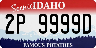 ID license plate 2P9999D