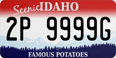 ID license plate 2P9999G