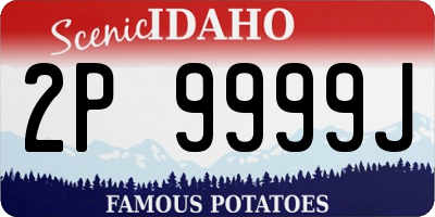 ID license plate 2P9999J