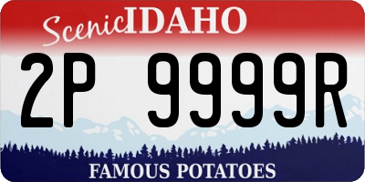 ID license plate 2P9999R