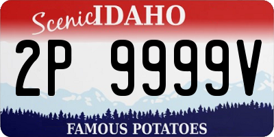 ID license plate 2P9999V