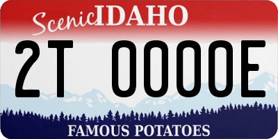 ID license plate 2T0000E