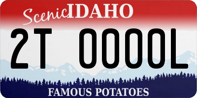 ID license plate 2T0000L
