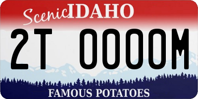 ID license plate 2T0000M
