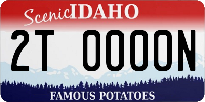 ID license plate 2T0000N