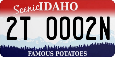 ID license plate 2T0002N