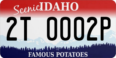 ID license plate 2T0002P