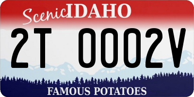 ID license plate 2T0002V