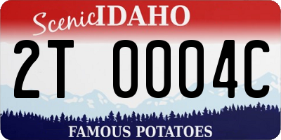 ID license plate 2T0004C