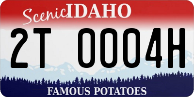 ID license plate 2T0004H