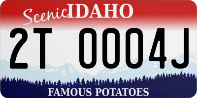 ID license plate 2T0004J