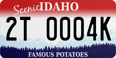 ID license plate 2T0004K