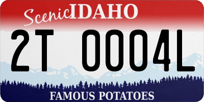 ID license plate 2T0004L