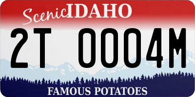 ID license plate 2T0004M