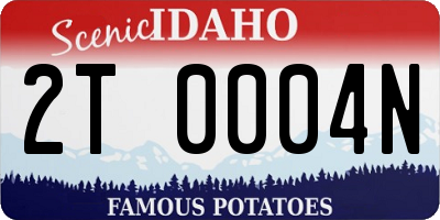 ID license plate 2T0004N