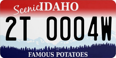 ID license plate 2T0004W