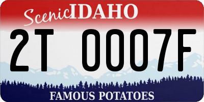 ID license plate 2T0007F