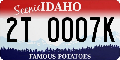 ID license plate 2T0007K