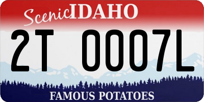 ID license plate 2T0007L