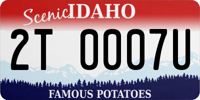 ID license plate 2T0007U