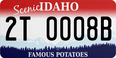ID license plate 2T0008B
