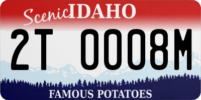 ID license plate 2T0008M