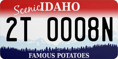 ID license plate 2T0008N