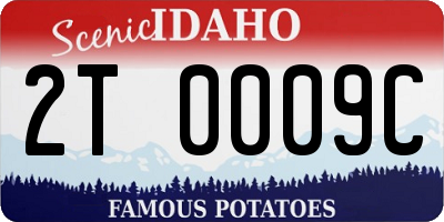 ID license plate 2T0009C