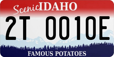 ID license plate 2T0010E