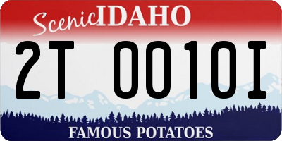 ID license plate 2T0010I
