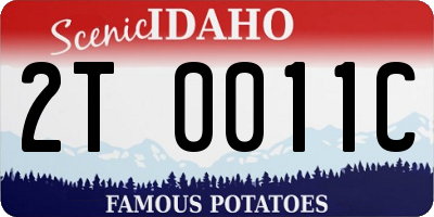 ID license plate 2T0011C