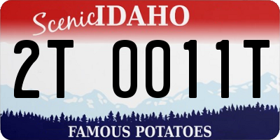 ID license plate 2T0011T