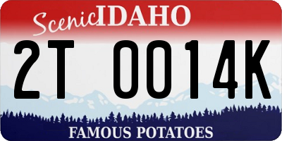 ID license plate 2T0014K